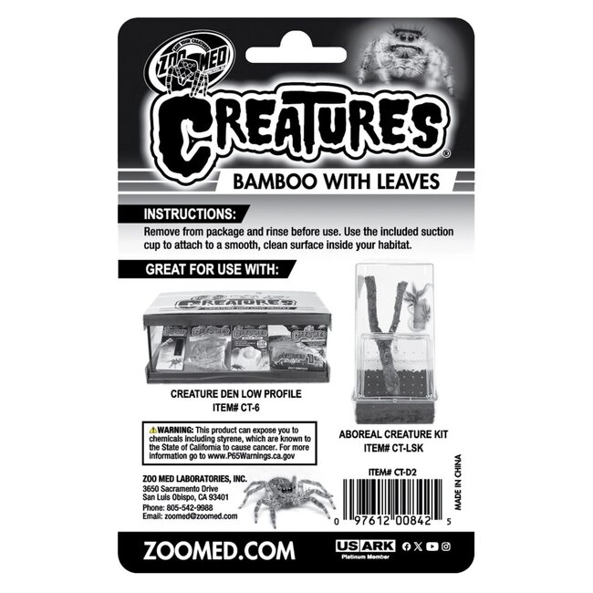 Zoo Med Bamboo With Leaves Creatures Decor