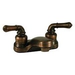 American Brass Faucet-4" Plastic Lavatory W/ Tpt Hdls Oil Rub Bronze