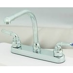 American Brass Faucet-8" Plastic Kitchen W/ Gsnk Spt & Tpt Hdls Chrome