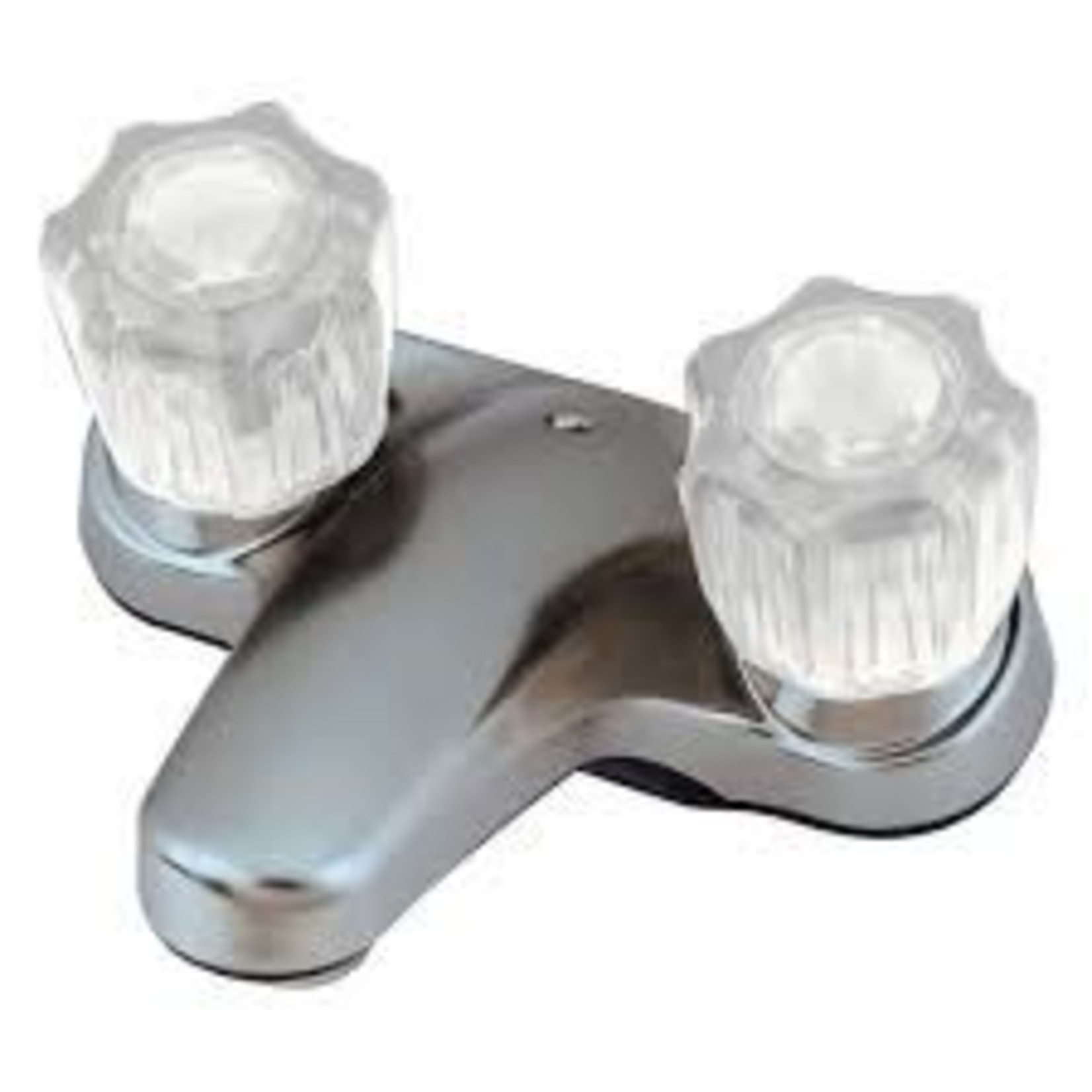 American Brass Faucet-4" Plastic Lavatory W/ Crystal Hdls Chrome