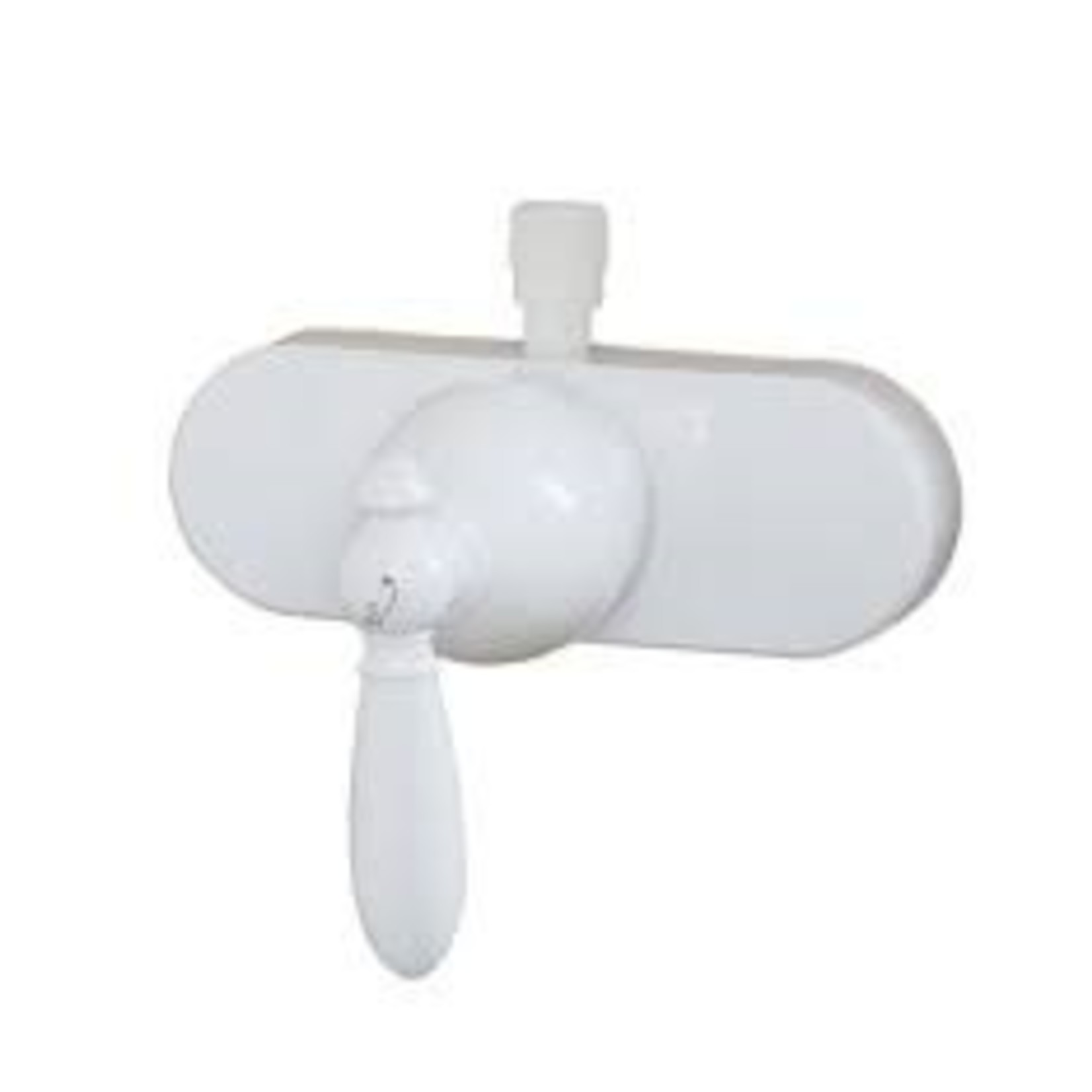 American Brass 4" Single Lever, Shower Valve w/ Decorative Lever Handle, White Finish