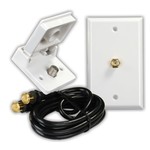 JR Products Interior/Exterior Cable TV Installation Kit, White