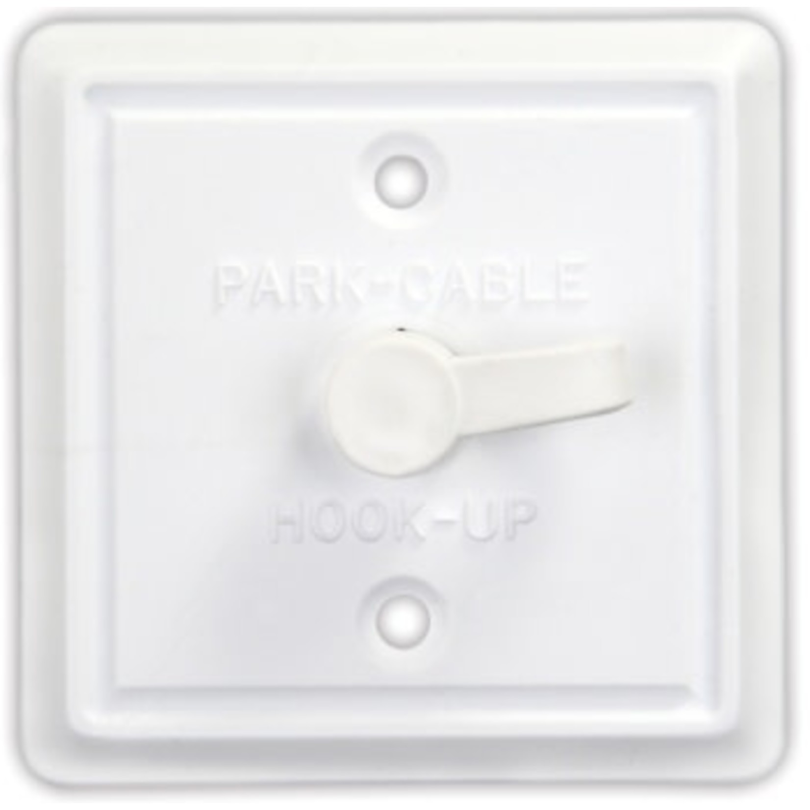 JR Products Square Cable TV Plate, Polar White