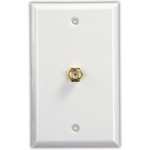 JR Products Interior Cable TV Plate, Polar White