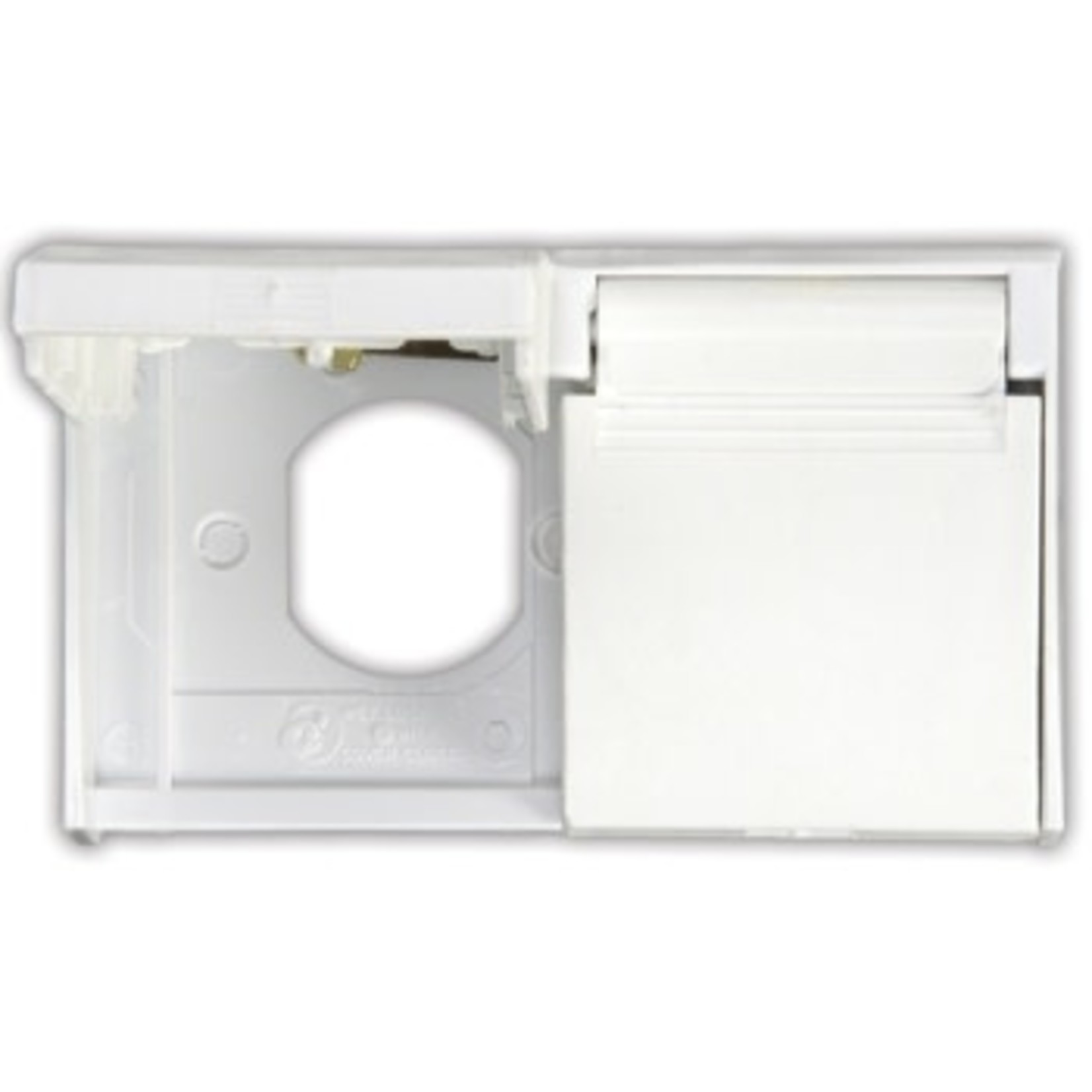 JR Products Duplex Weatherproof Outlet Cover, Polar White