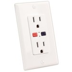 JR Products 120V/15Amp GFCI Electrical Outlet, White