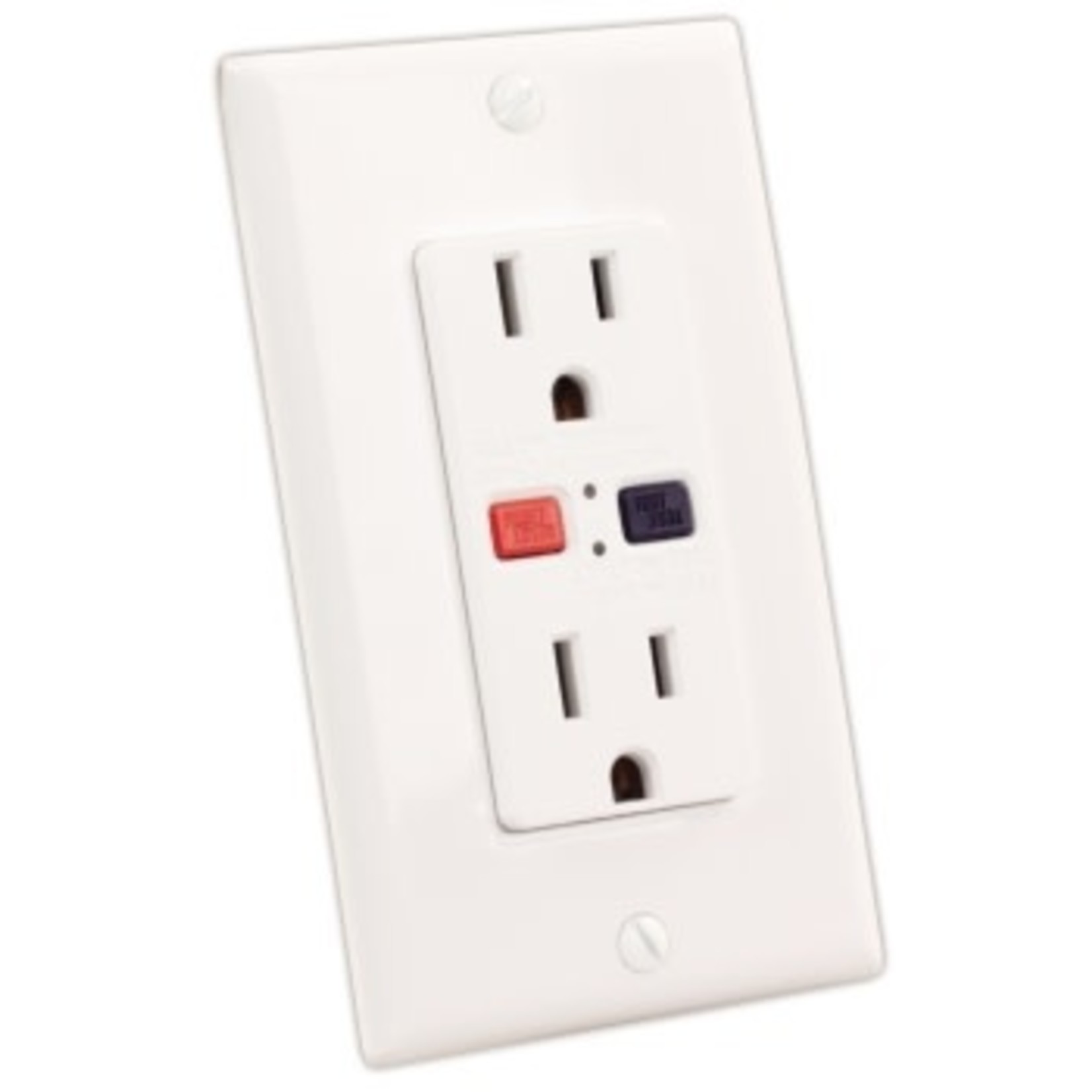 JR Products 120V/15Amp GFCI Electrical Outlet, White