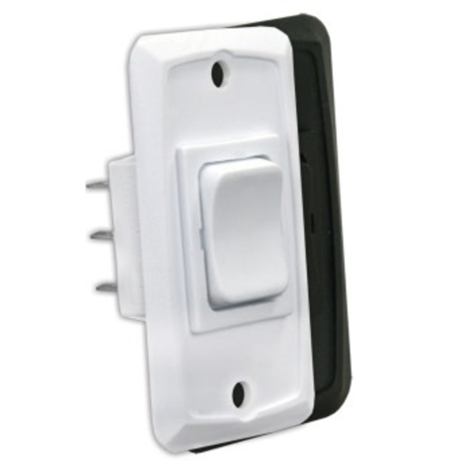 JR Products H.D. 12V Mom-On/Off/Mom-On Switch, White