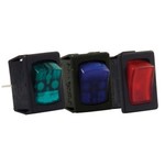 JR Products Mini-Illuminated On/Off 12V Switch, Red/Black
