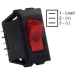 JR Products Illuminated 12V On/Off Switch, Red/Black