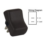 JR Products Single Replacement Lighted On/Off Rocker Switch, Brown