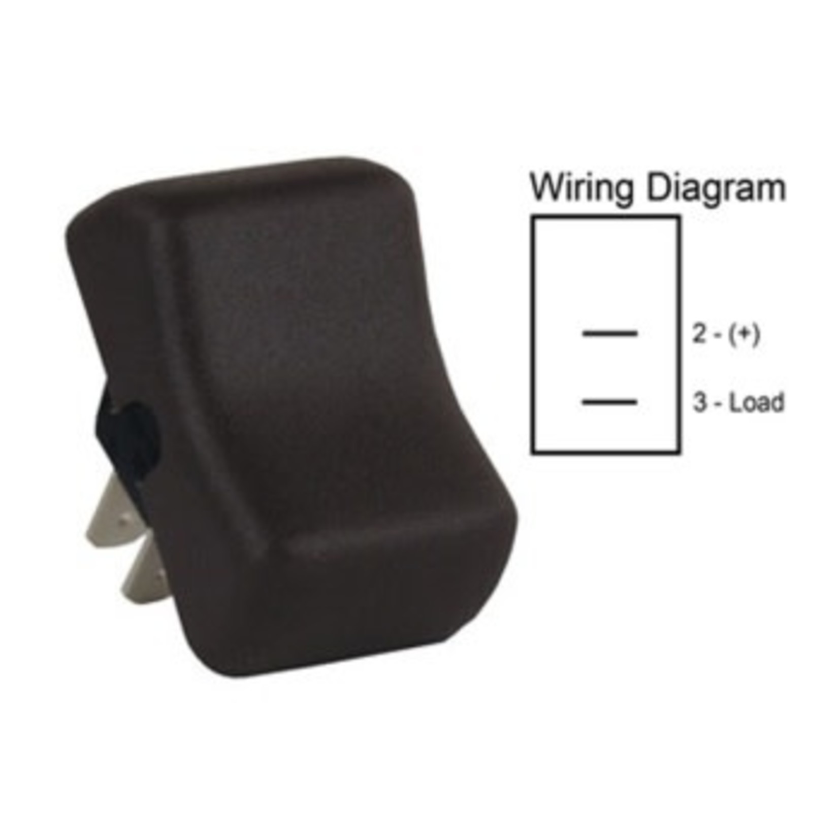 JR Products Single Replacement Lighted On/Off Rocker Switch, Brown