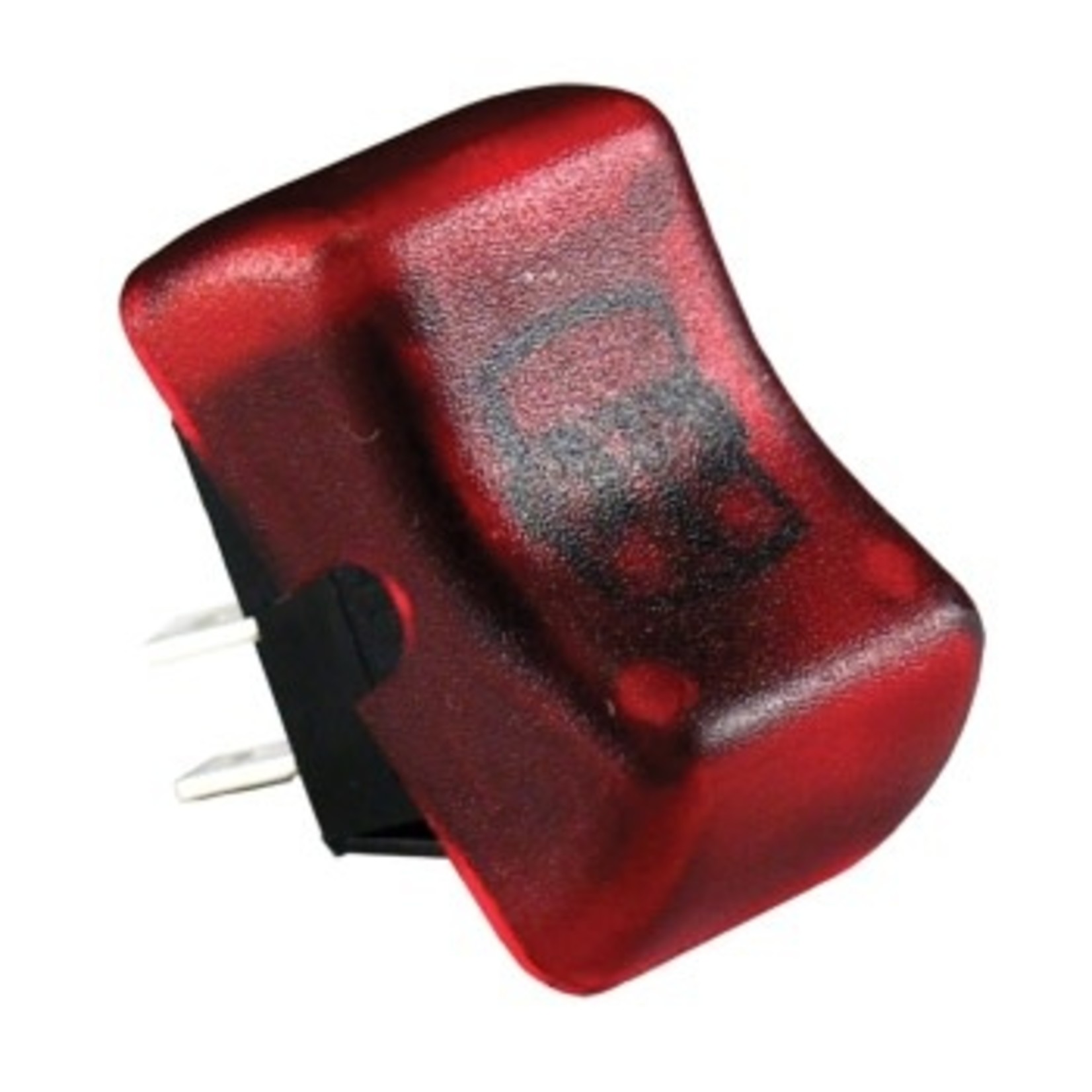 JR Products Single Replacement Lighted On/Off Rocker Switch, Red