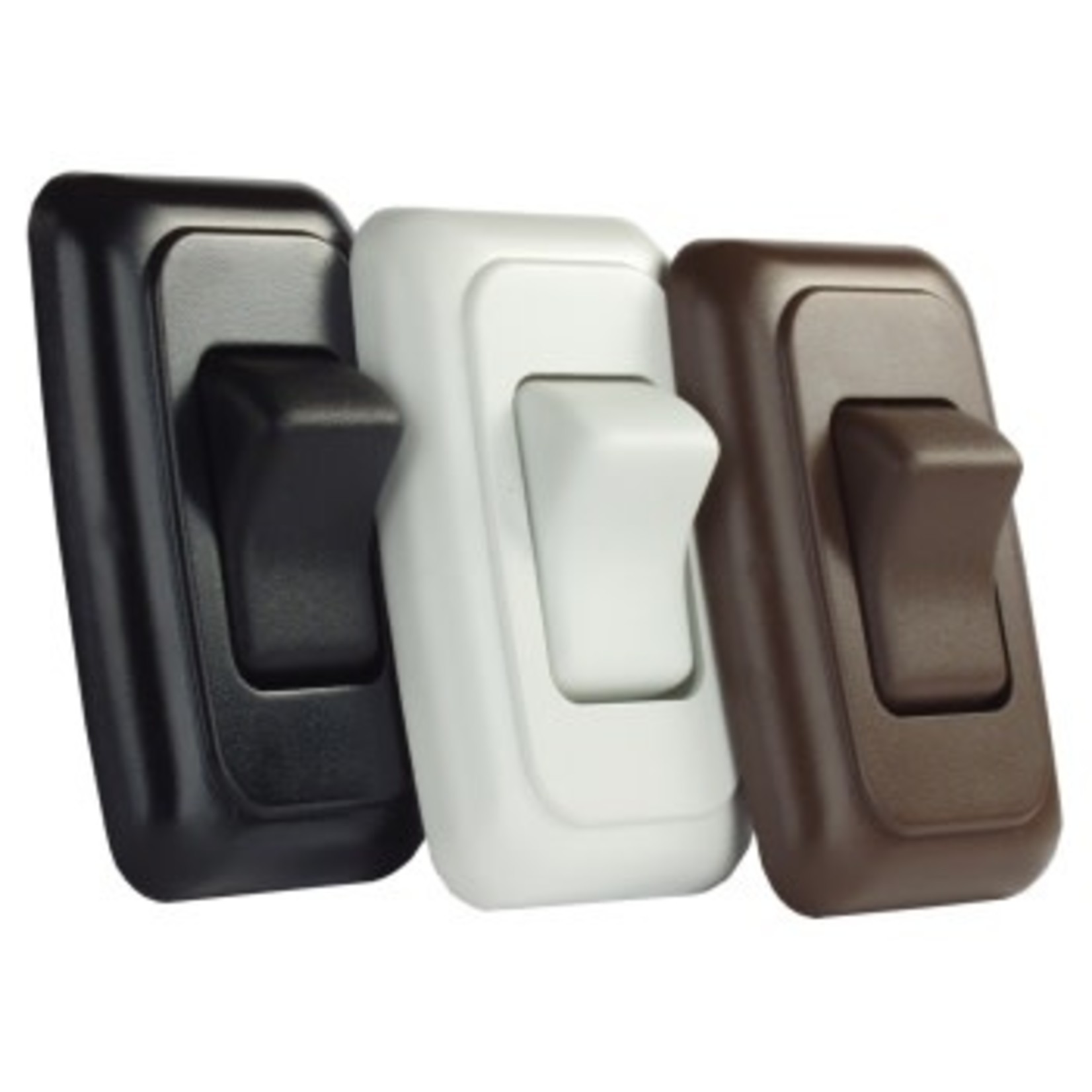JR Products Single On/Off Rocker Switch Assembly w/Bezel, White