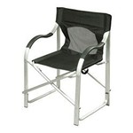 Faulkner Director Chair; Black; With Padded Armrest And Carry Handle