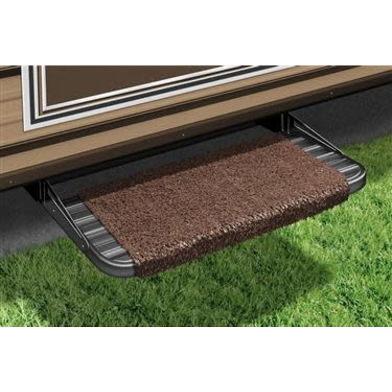 Presto Fit Entry Step Rug; Wraparound ; Wrap Around Hook And Spring; 18 Inch Width; Espresso;