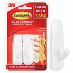3M Command Multi Purpose Hook;  Medium; With Two Hook/ Four Strip