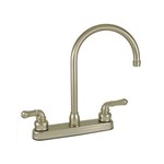 American Brass Faucet-8" Plastic Kitchen W/ Gsnk Spt & Tpt Hdls Nickel