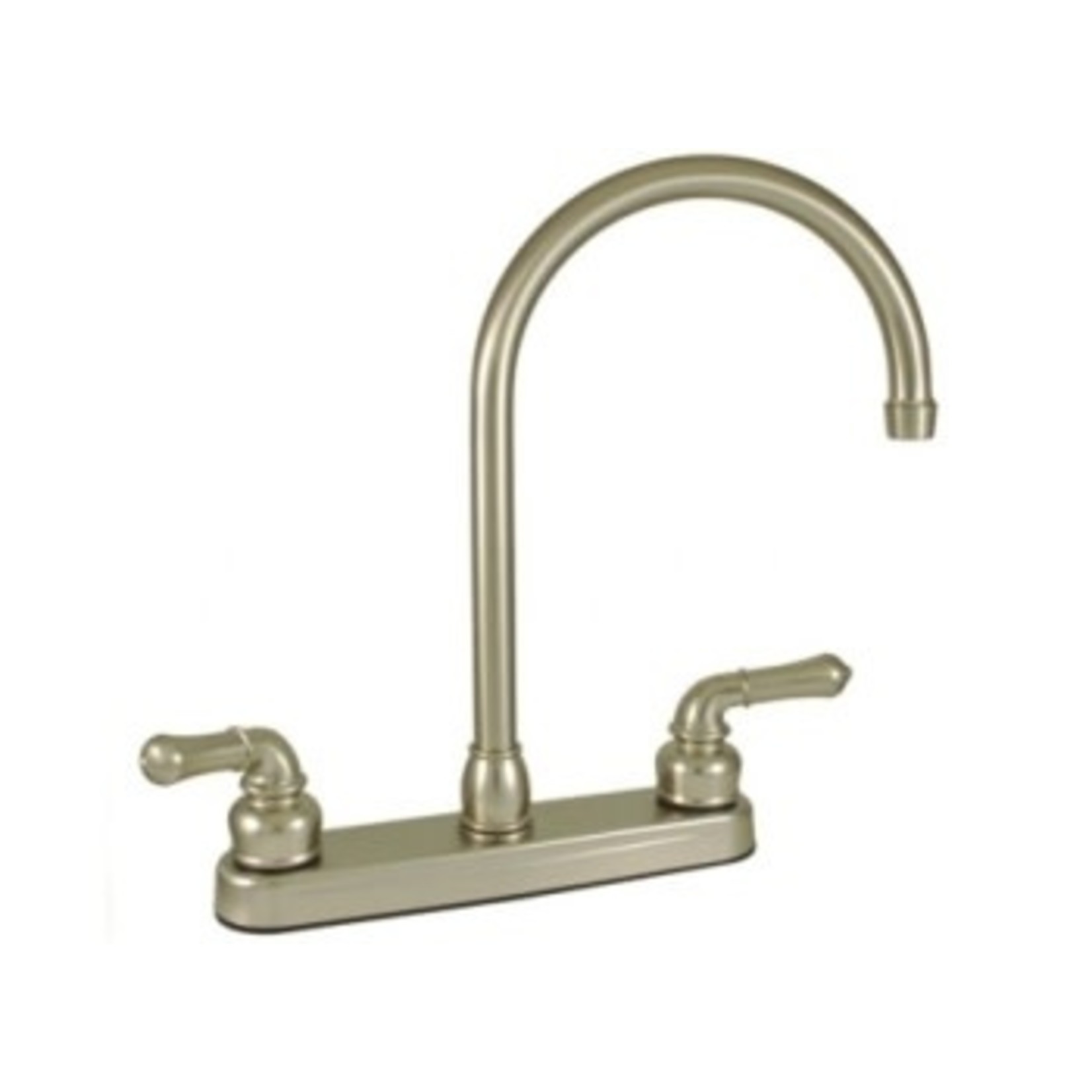 American Brass Faucet-8" Plastic Kitchen W/ Gsnk Spt & Tpt Hdls Nickel