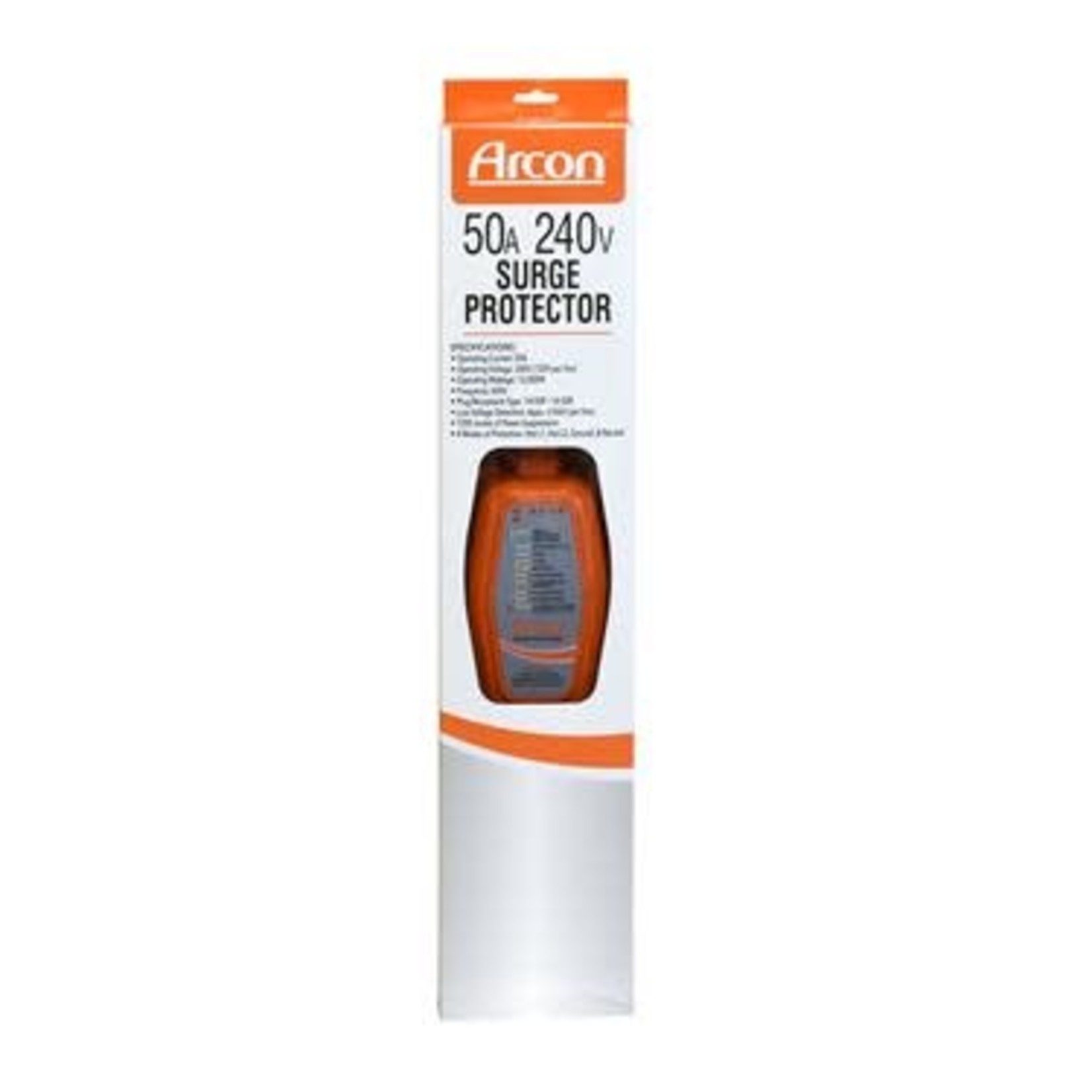 Arcon Surge Protector;  50 Amp; 240 Volt; With Plug Head Handle Grip