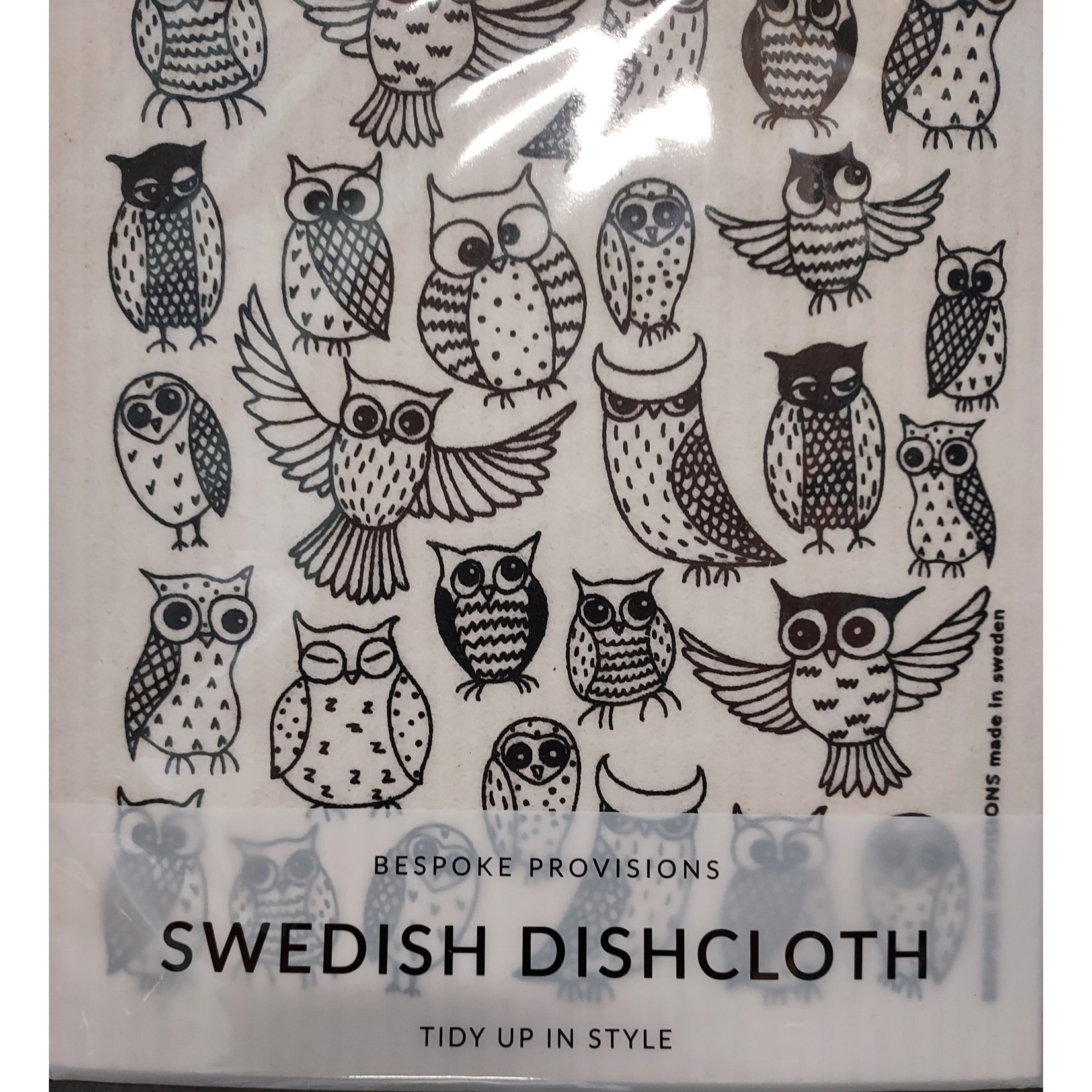 Bespoke Provisions Owls; Swedish Dishcloth