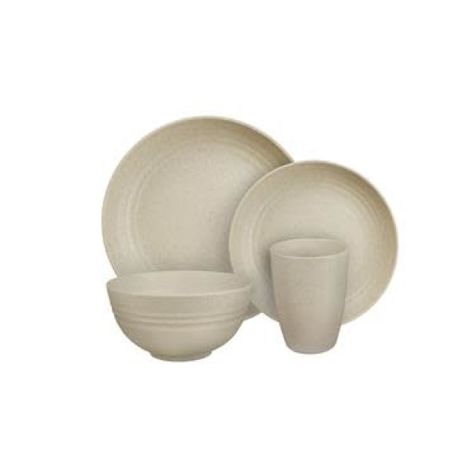 Camp Casual 8 -Piece Microwave Safe Dish Set-Driftwood