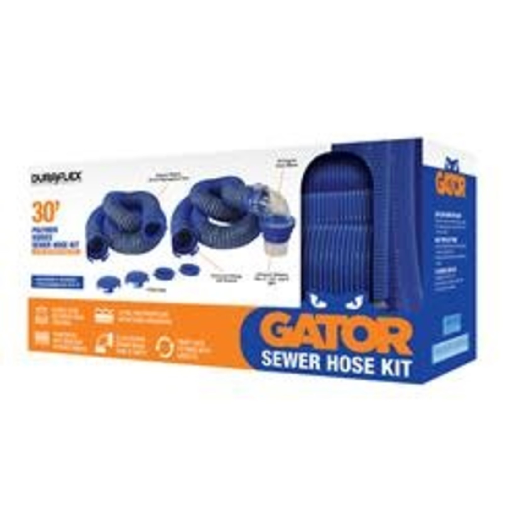 Duraflex Gator Sewer Hose Kit;  30 Foot Extended Length
