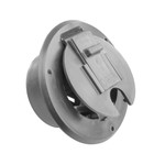 JR Products Round Cable Hatch, 30 Amp, Black
