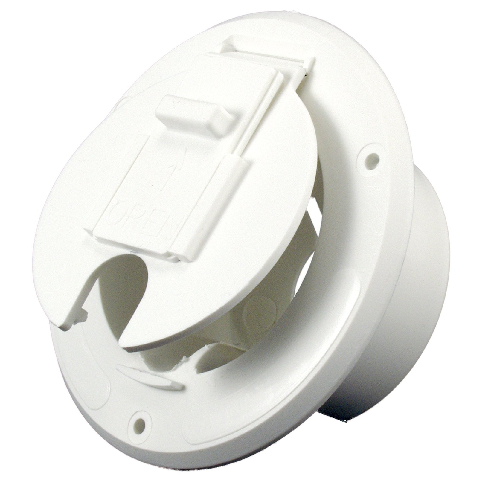 JR Products Cable Hatch 30A Wht,Round