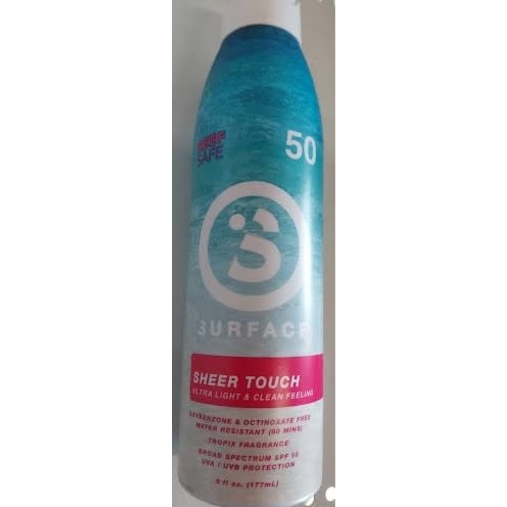Surface Sunscreen Surface sheet touch SPF 50 spray sunscreen