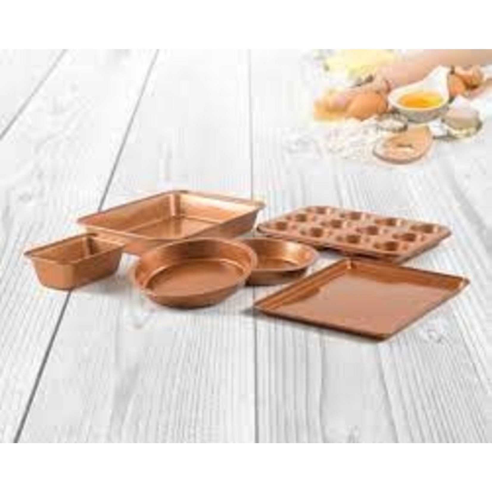6 pcs non stick Copper Bakeware Set