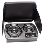 Flame King Stove; Drop In Cooktop; 7200 BTU Big Burners And 5200 BTU Small Burners; 2 Burner