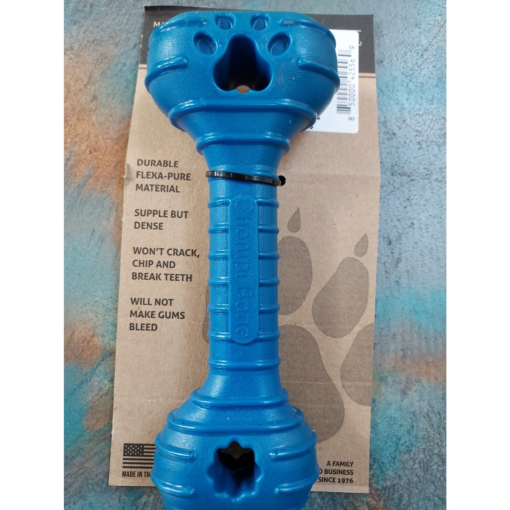 7" Chompi Bone dog chew with  treat pockets,
