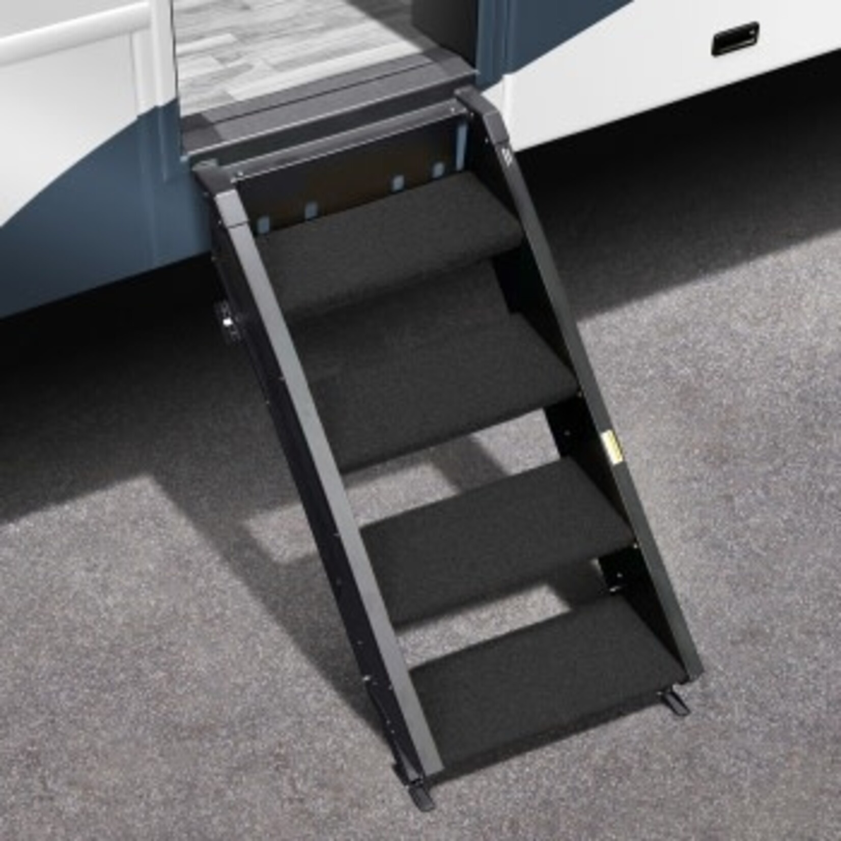 Prest-O-Fit Trailhead Step Rug 23.5 In. W (4 Pc Set) Fits MORryde 2nd Generation StepAbove 4 Step (STP-4-30-03H, STP-4-32-04H, STP-213 and STP-214) - Obsidian Black