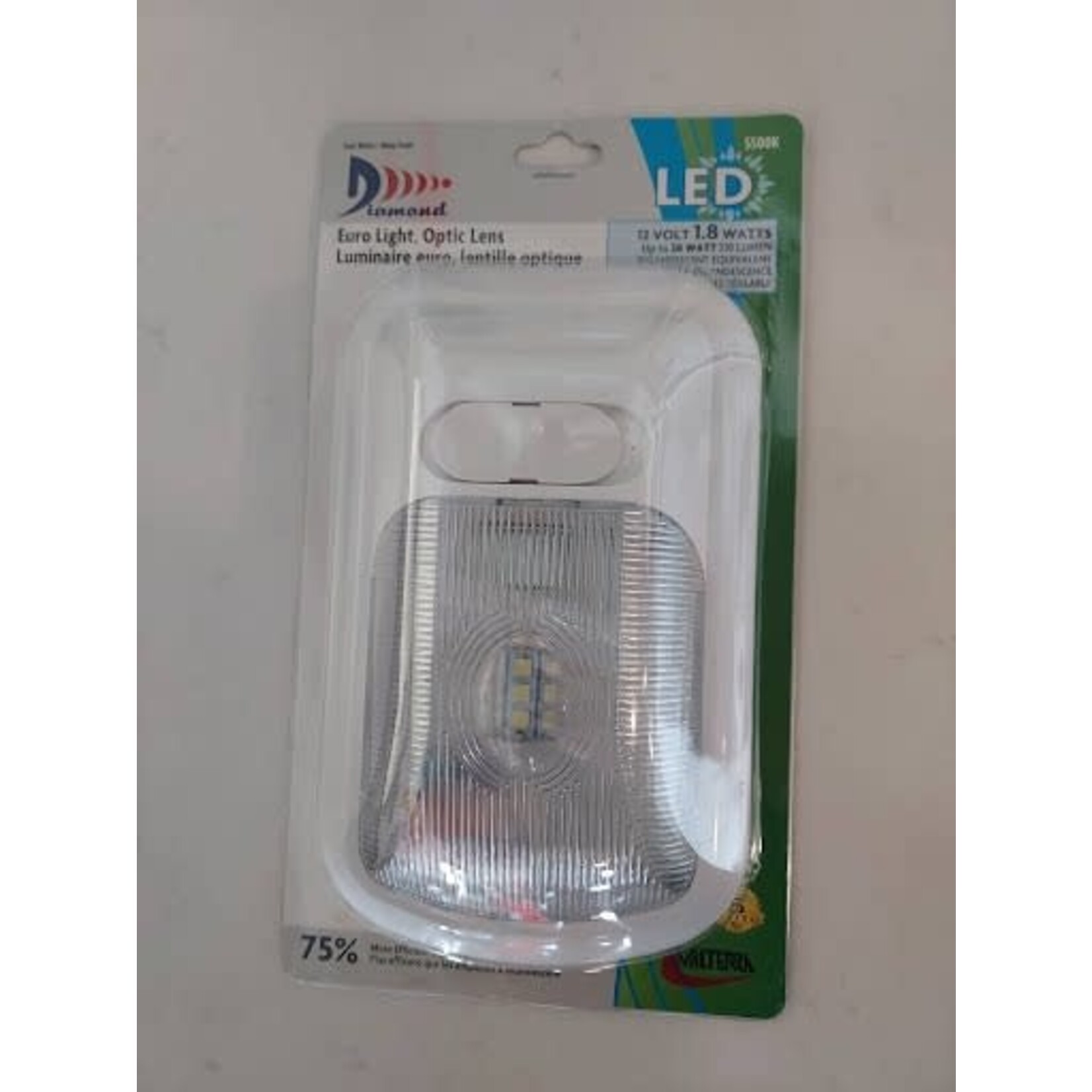 Valterra Products, Inc. LED Single Eurostyle Dome, 12v, 215 lumens,5500K