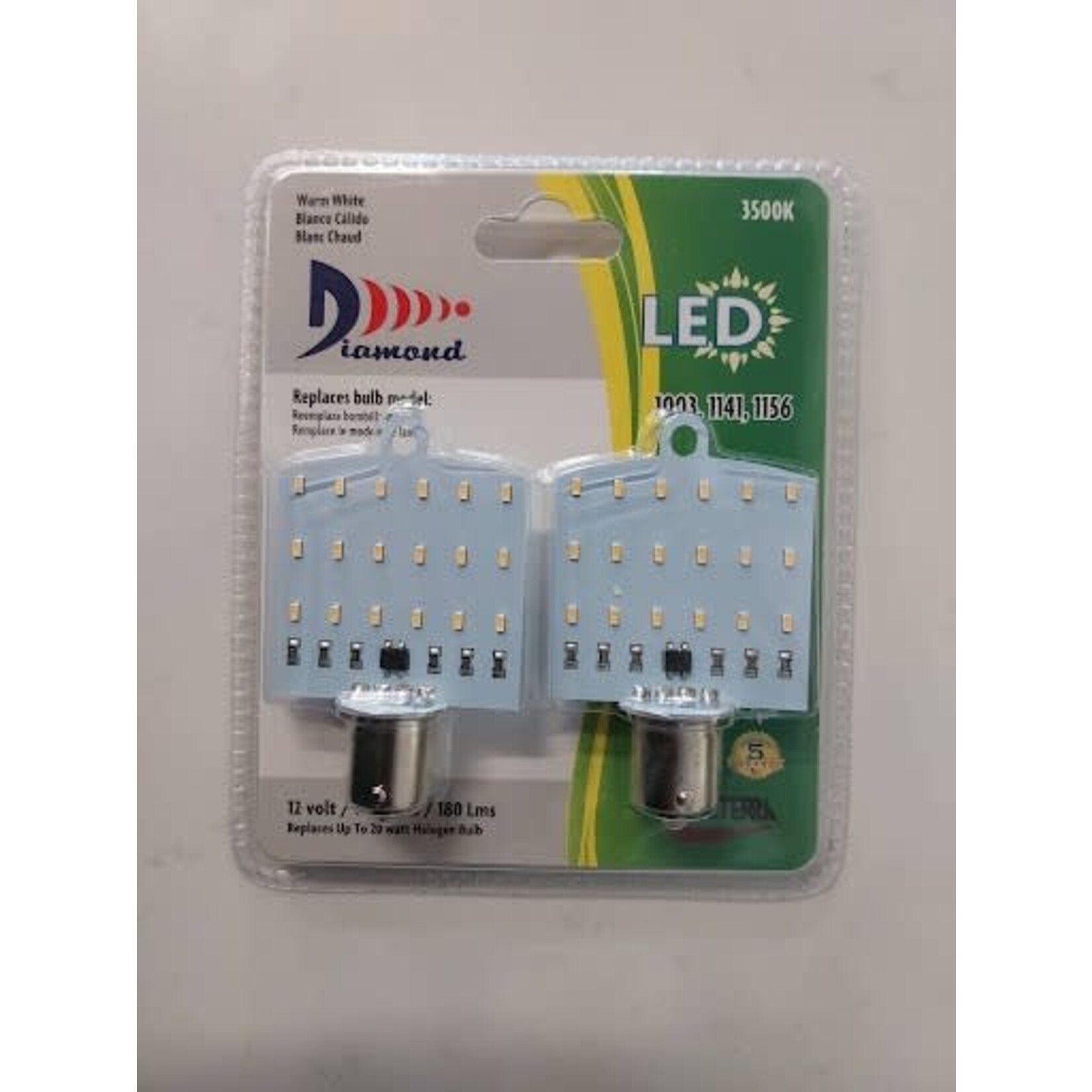 Valterra Products, Inc. Led Flat(1141,1156)165L,3500K,2pk,Warm White