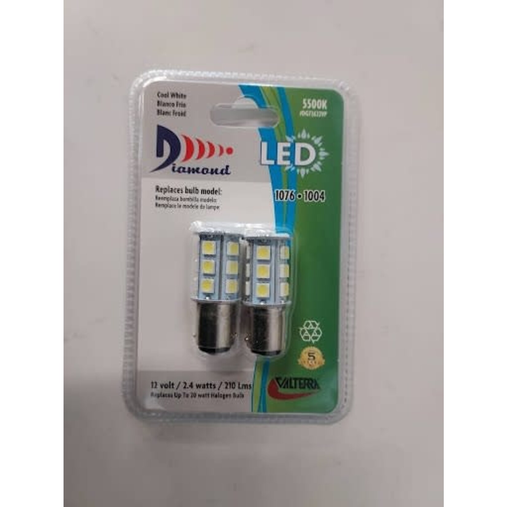 Valterra Products, Inc. 2 Pack 1076 Led Bulb Cool Wh
