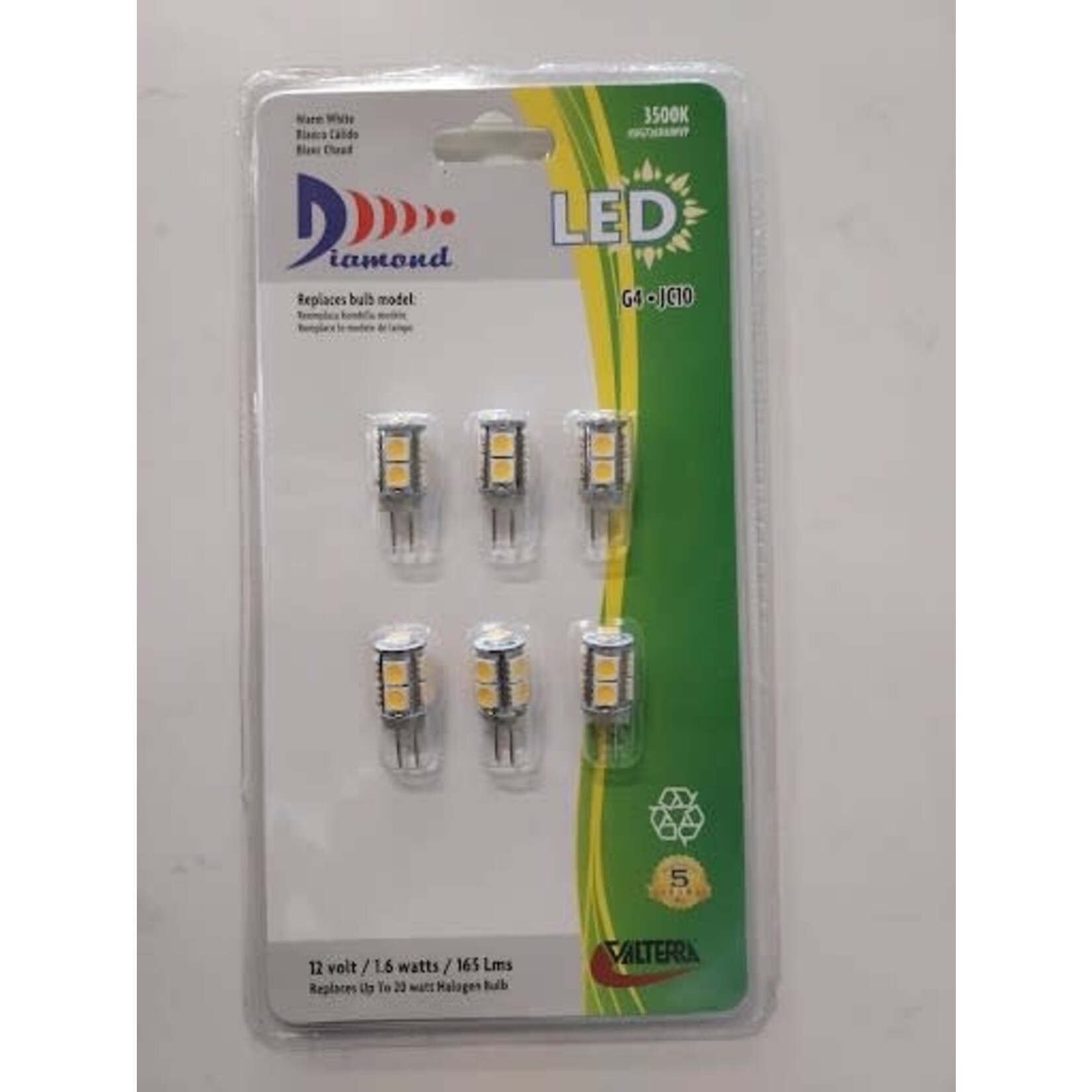 Valterra Products, Inc. 6 Pack Led Bulb G4/Jc10 warm White