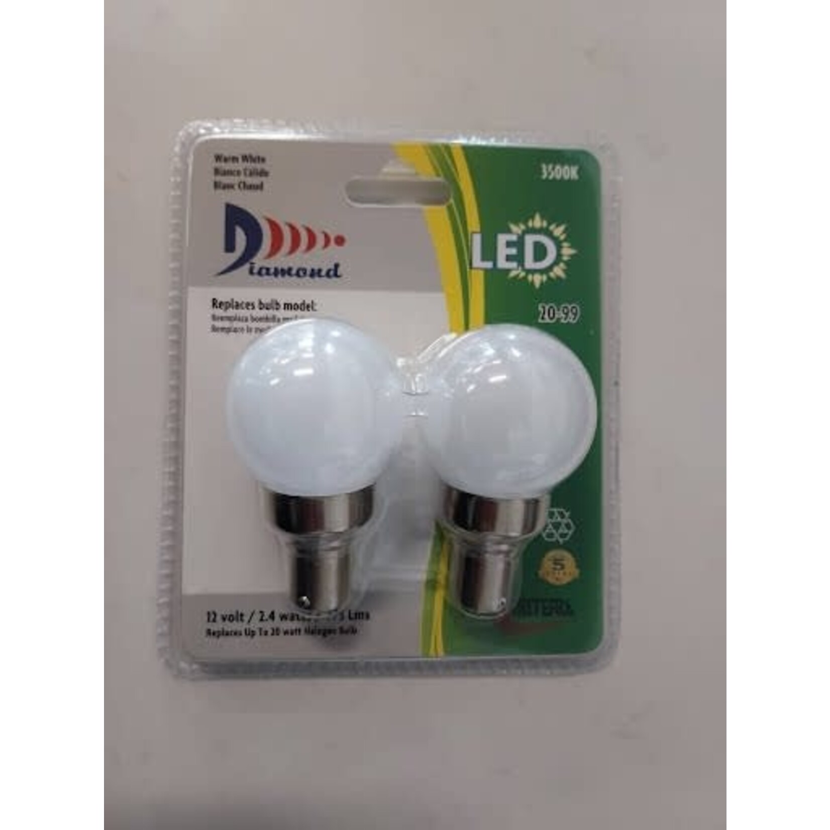 Valterra Products, Inc. Led Vanity Bulb(1141) 275L,2pk,3500K,Warm white