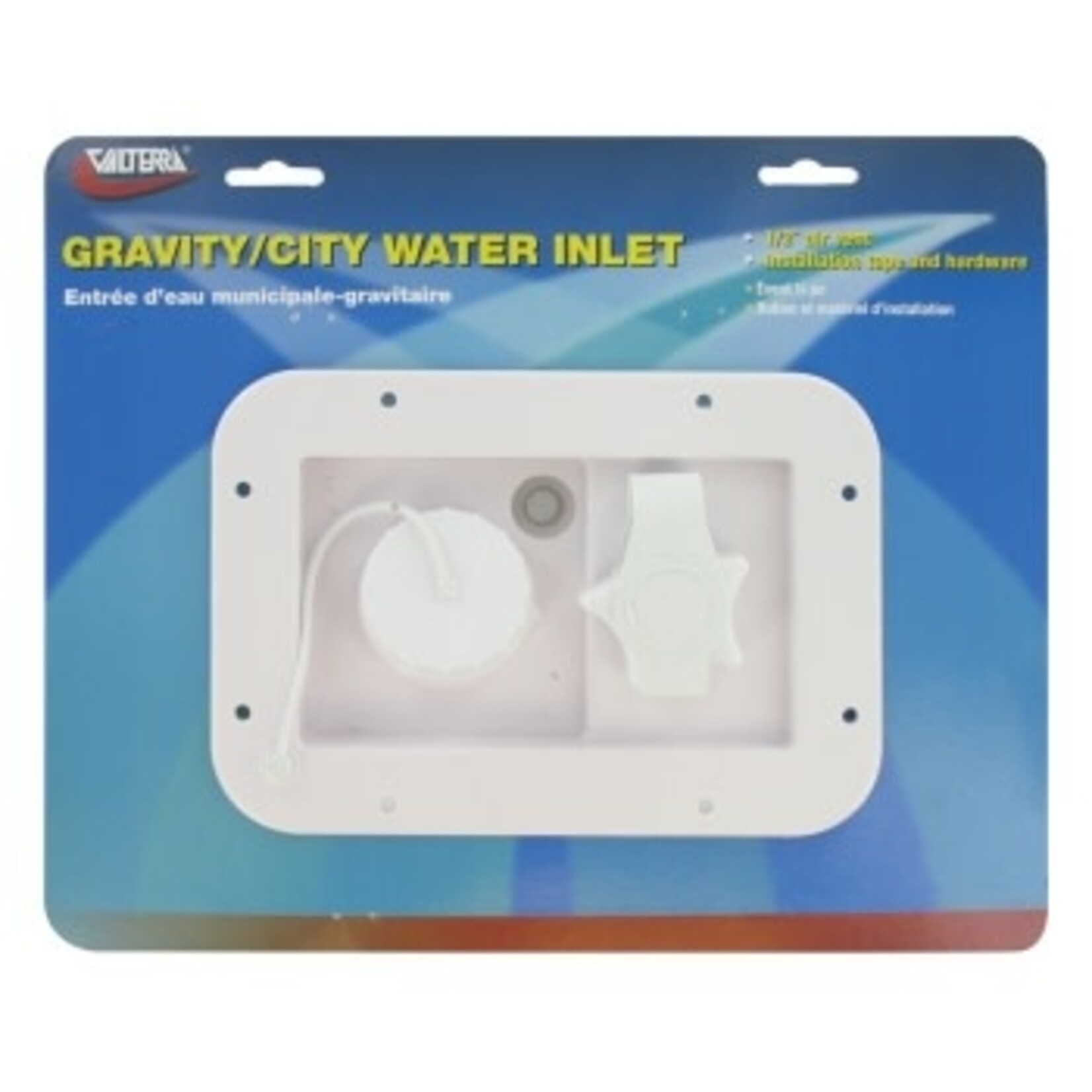 Valterra Products, Inc. Gravity/City Water Inlet, White, Carded