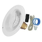 Valterra Products, Inc. Water Inlet, Metal Recessed Flange, White, Lead-Free, Carded