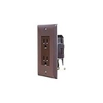 RV Designer Self Contained Brown Dual Outlet w/Cover-Plate