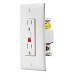 RV Designer Ivory Dual GFCI Outlet w/Cover-Plate