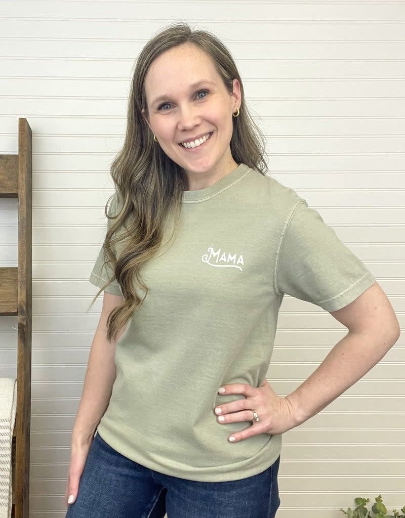 Oat Collective Mama Graphic Tee - Sage - FINAL SALE