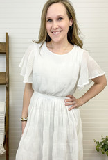 FSL Apparel Tiffany Chiffon Dress - Off White