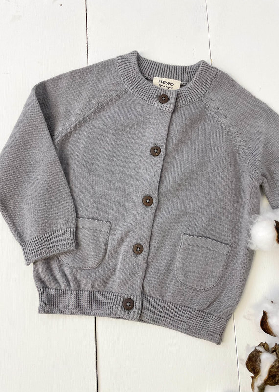 Viverano Organics Baby Sweater Cardigan - Grey