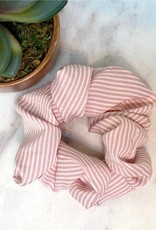 Pink Striped Scrunchie