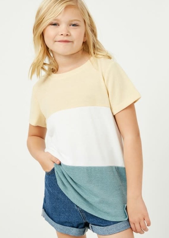 Hayden Marley Colorblock Top - Yellow Mix