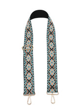 Tribal Guitar Strap Turquoise