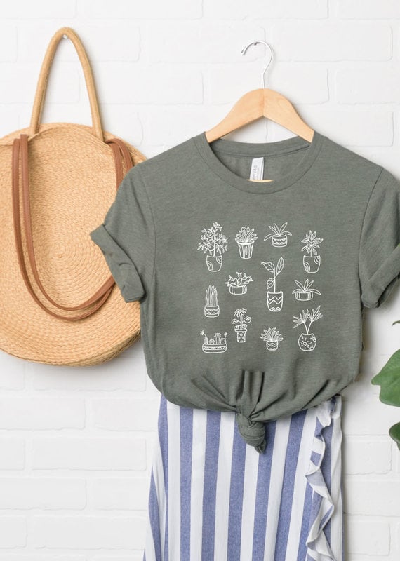 Lots of Plants Tee - Army Green
